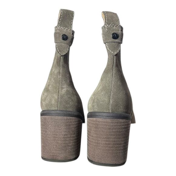 Crown Vintage Capari Bootie size 7M Dark gray/brown suede 3” block heel - Picture 4 of 8